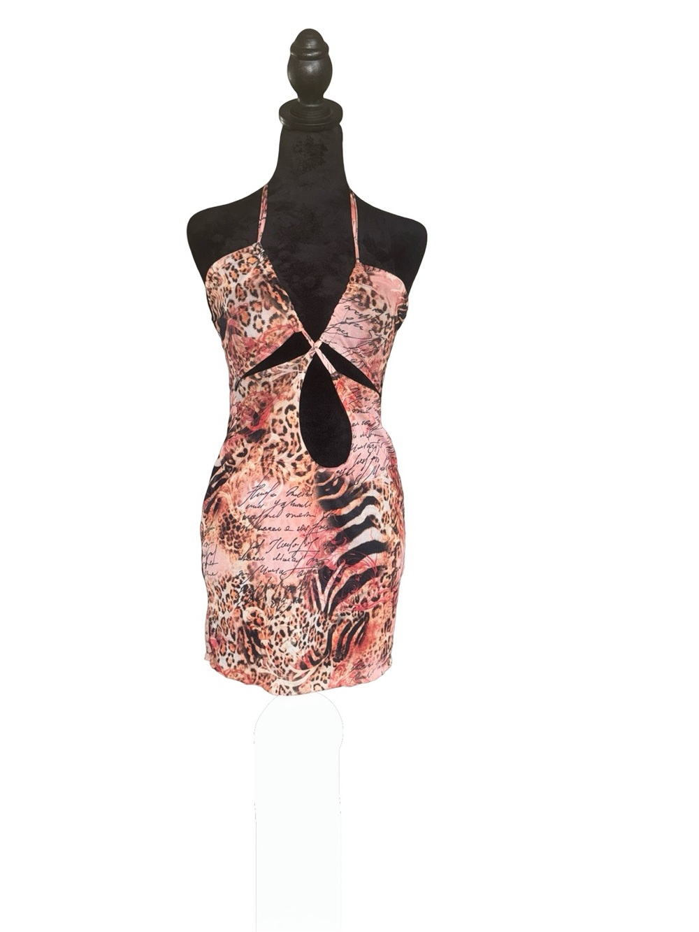NWT leopard and zebra multi-print mini dress from PrettyLittleThing size 4